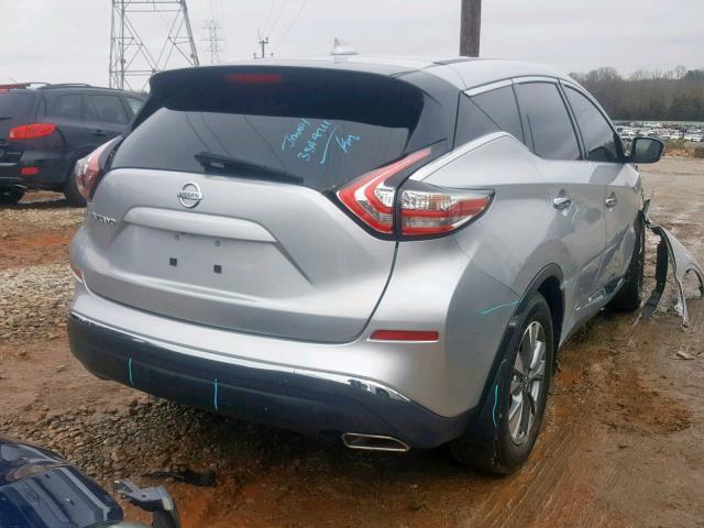 5N1AZ2MG1HN188521 - 2017 NISSAN MURANO S SILVER photo 4