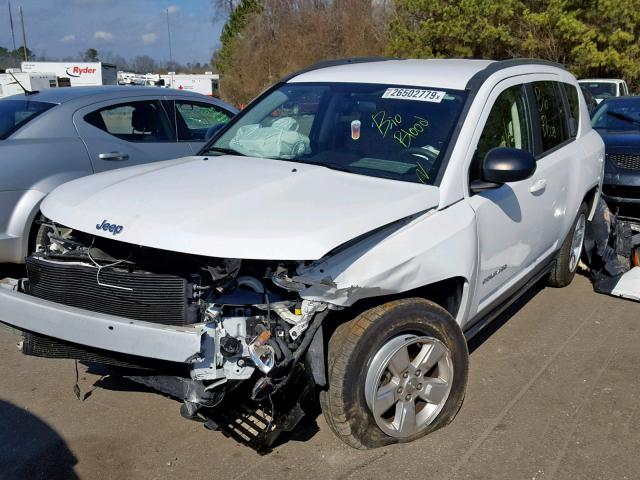 1C4NJCBA3ED594366 - 2014 JEEP COMPASS SP WHITE photo 2