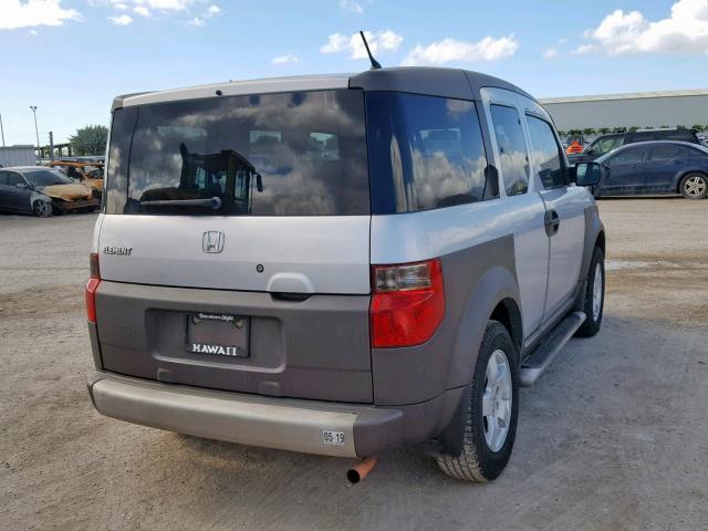 5J6YH18594L006461 - 2004 HONDA ELEMENT EX SILVER photo 4