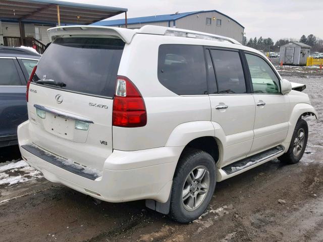 JTJBT20X190178213 - 2009 LEXUS GX 470 WHITE photo 4