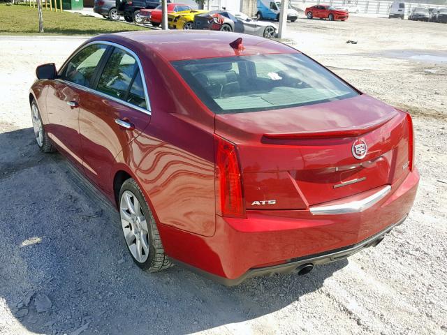 1G6AA5RX6E0107305 - 2014 CADILLAC ATS RED photo 3