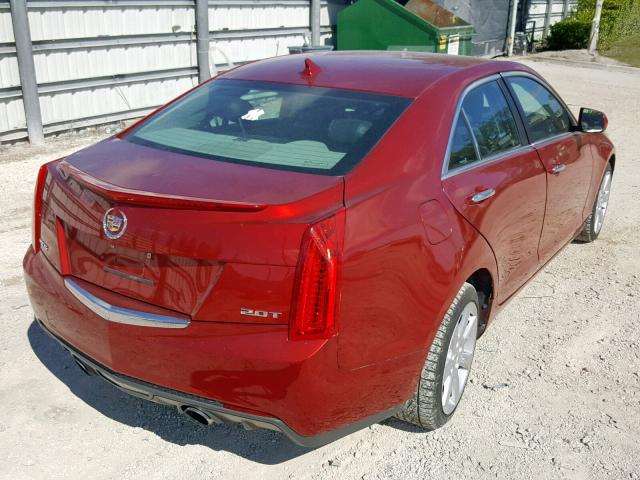 1G6AA5RX6E0107305 - 2014 CADILLAC ATS RED photo 4