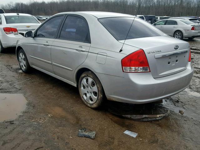 KNAFE121185508500 - 2008 KIA SPECTRA EX SILVER photo 3