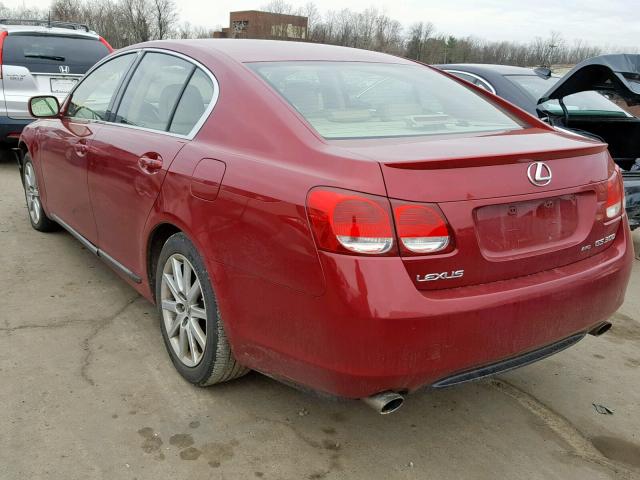 JTHCH96S660001471 - 2006 LEXUS GS GENERAT RED photo 3