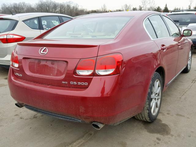 JTHCH96S660001471 - 2006 LEXUS GS GENERAT RED photo 4