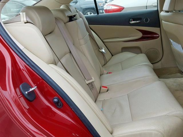 JTHCH96S660001471 - 2006 LEXUS GS GENERAT RED photo 6