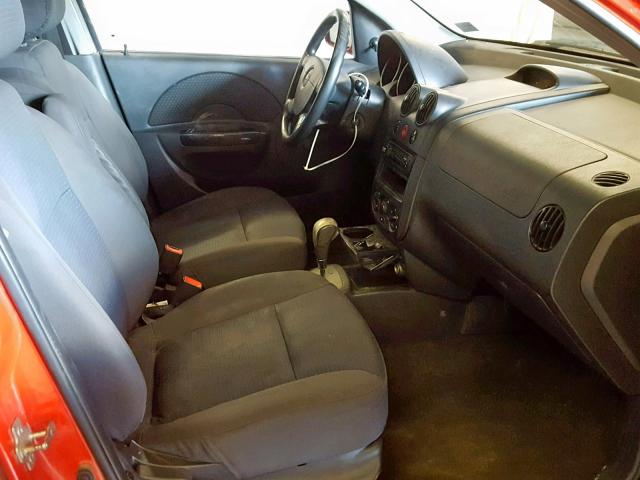 KL1TD66637B773969 - 2007 CHEVROLET AVEO BASE წითელი ფოტო 5