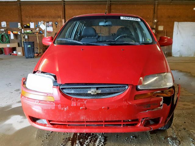 KL1TD66637B773969 - 2007 CHEVROLET AVEO BASE წითელი ფოტო 7