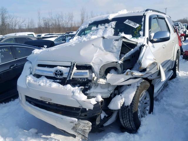 5TDBT48A57S278792 - 2007 TOYOTA SEQUOIA LI WHITE photo 2