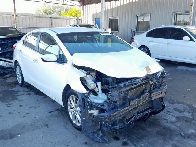 KNAFX4A86E5159324 - 2014 KIA FORTE EX WHITE photo 1