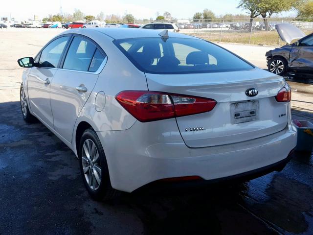 KNAFX4A86E5159324 - 2014 KIA FORTE EX WHITE photo 3