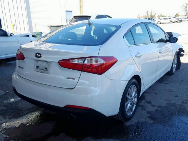 KNAFX4A86E5159324 - 2014 KIA FORTE EX WHITE photo 4