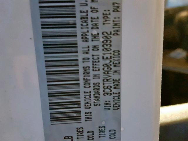 3C6TRVAG0JE103902 - 2018 RAM PROMASTER 白色 照片 10