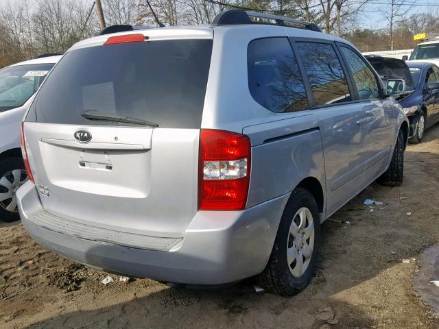 KNDMB133076140676 - 2007 KIA SEDONA EX SILVER photo 4