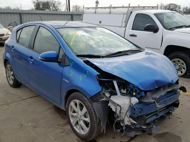 JTDKDTB32D1032292 - 2013 TOYOTA PRIUS C BLUE photo 1