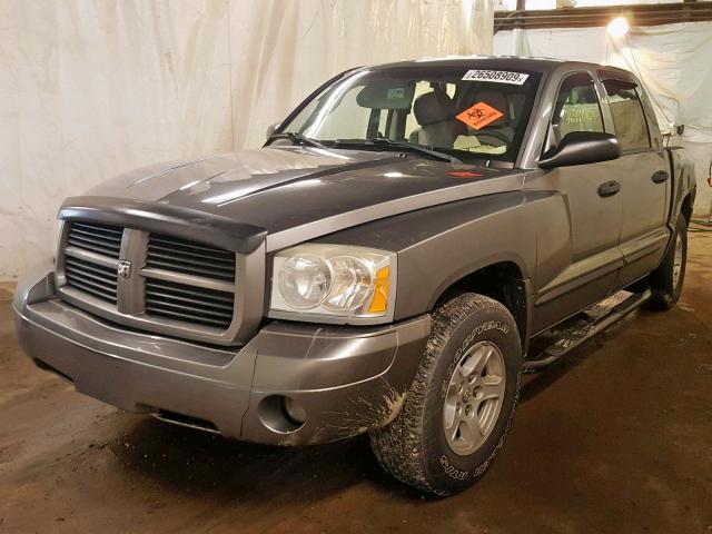 1D7HW48K66S637850 - 2006 DODGE DAKOTA QUA GRAY photo 2