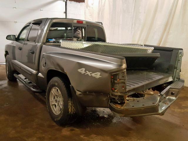 1D7HW48K66S637850 - 2006 DODGE DAKOTA QUA GRAY photo 3