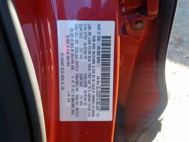 JM3TCBDY3J0203179 - 2018 MAZDA CX-9 GRAND RED photo 10