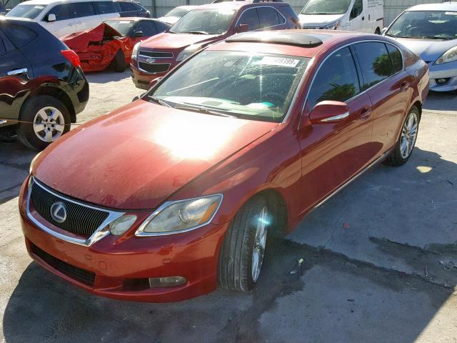 JTHBC96S385015778 - 2008 LEXUS GS 450H RED photo 2