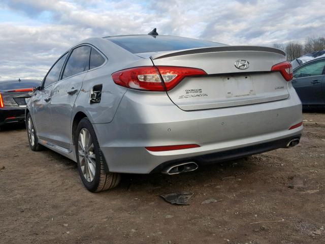 5NPE34AF5FH124574 - 2015 HYUNDAI SONATA SPO SILVER photo 3