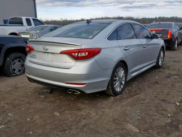 5NPE34AF5FH124574 - 2015 HYUNDAI SONATA SPO SILVER photo 4