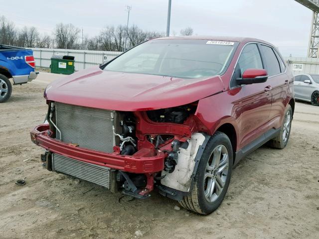 2FMPK3K98HBB19801 - 2017 FORD EDGE TITAN MAROON photo 2