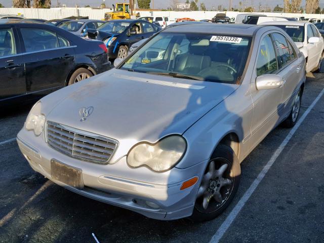 WDBRF61J83F399109 - 2003 MERCEDES-BENZ C 240 SILVER photo 2