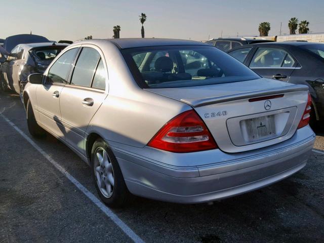 WDBRF61J83F399109 - 2003 MERCEDES-BENZ C 240 SILVER photo 3