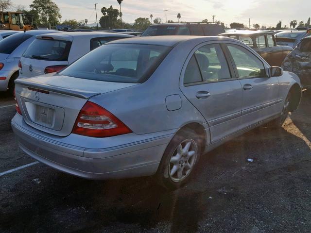 WDBRF61J83F399109 - 2003 MERCEDES-BENZ C 240 SILVER photo 4