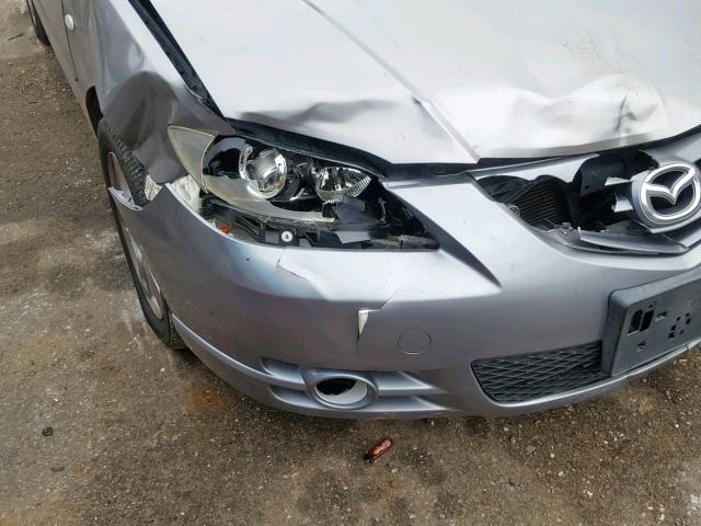 JM1BK123651330193 - 2005 MAZDA 3 S GRAY photo 9