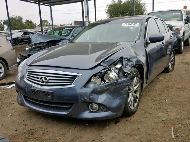 JN1CV6AR0BM402145 - 2011 INFINITI G37 BLUE photo 2