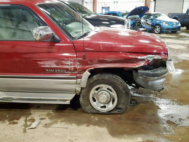 1B7KC23W8TJ108800 - 1996 DODGE RAM 2500 BURGUNDY photo 9