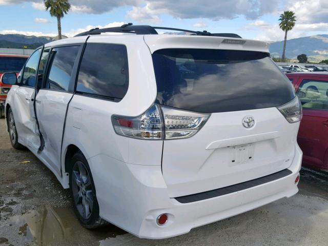 5TDXK3DCXFS575162 - 2015 TOYOTA SIENNA SPO WHITE photo 3