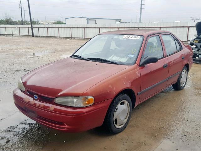 1Y1SK52882Z427407 - 2002 CHEVROLET GEO PRIZM RED photo 2