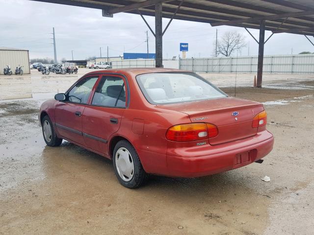 1Y1SK52882Z427407 - 2002 CHEVROLET GEO PRIZM RED photo 3