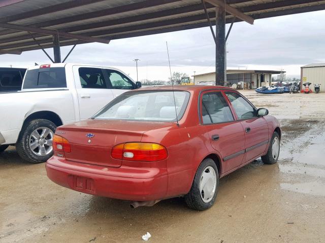 1Y1SK52882Z427407 - 2002 CHEVROLET GEO PRIZM RED photo 4