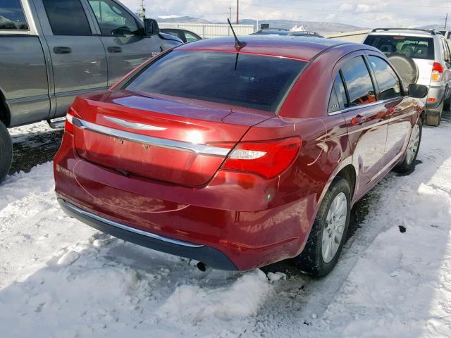 1C3CCBAB6EN213291 - 2014 CHRYSLER 200 LX RED photo 4