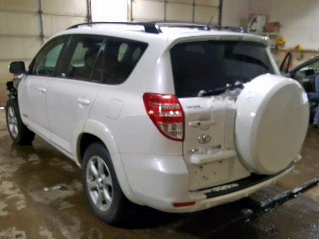 2T3DK4DV3AW029014 - 2010 TOYOTA RAV4 LIMIT WHITE photo 3