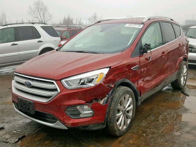 1FMCU9J93HUB88189 - 2017 FORD ESCAPE TIT RED photo 2