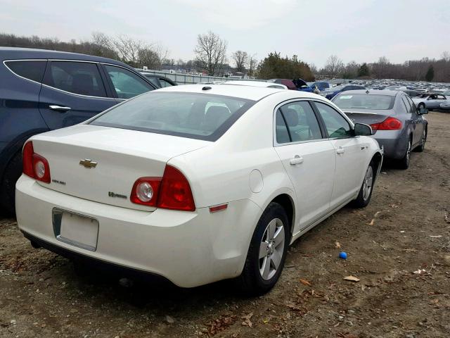 1G1ZF57568F281534 - 2008 CHEVROLET MALIBU HYB WHITE photo 4