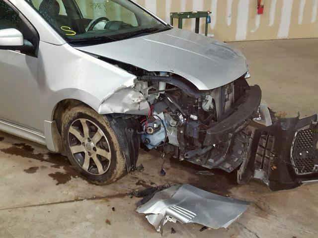 3N1AB6AP6CL619323 - 2012 NISSAN SENTRA 2.0 SILVER photo 9