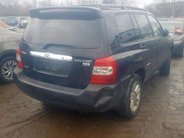 JTEEW21A370038044 - 2007 TOYOTA HIGHLANDER BLACK photo 4