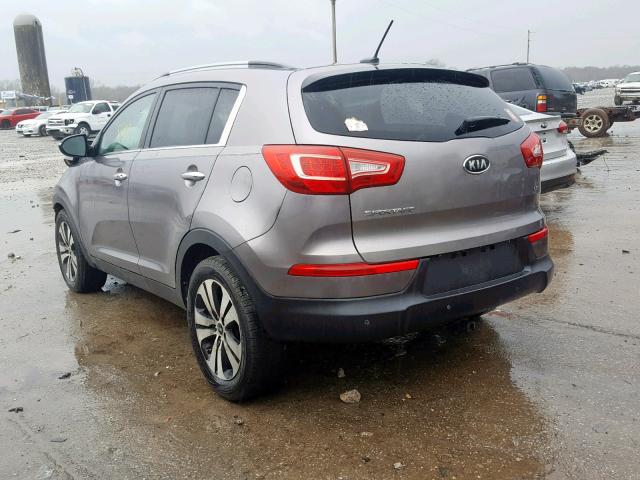 KNDPC3A2XB7145466 - 2011 KIA SPORTAGE E GRAY photo 3