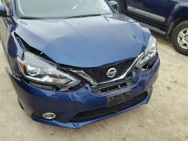 3N1CB7AP3HY244449 - 2017 NISSAN SENTRA SR BLUE photo 9