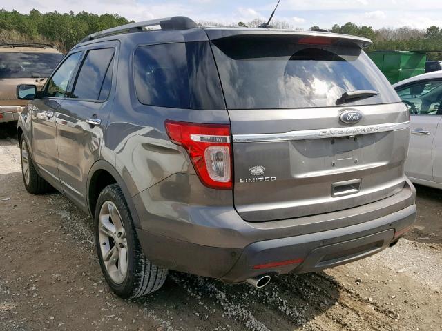 1FMHK7F89CGA02047 - 2012 FORD EXPLORER L GRAY photo 3