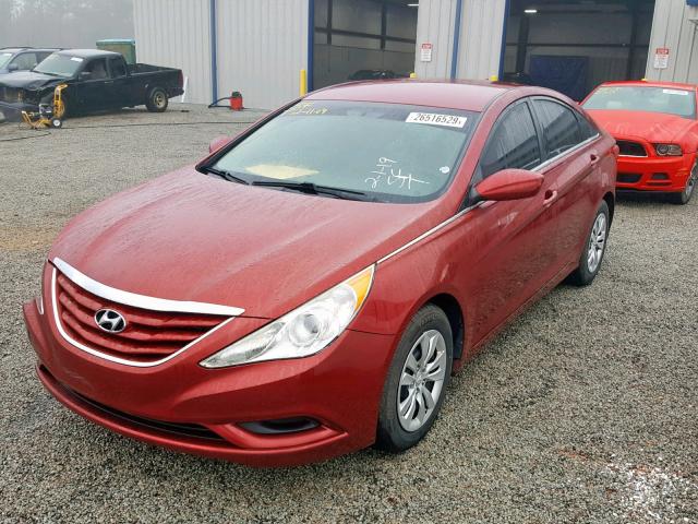 5NPEB4AC1CH355623 - 2012 HYUNDAI SONATA GLS RED photo 2