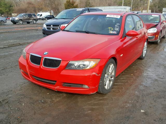 WBAVB135X6PT24924 - 2006 BMW 325 I RED photo 2