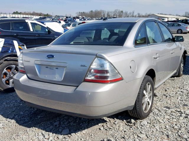 1FAHP24W68G159090 - 2008 FORD TAURUS SEL SILVER photo 4