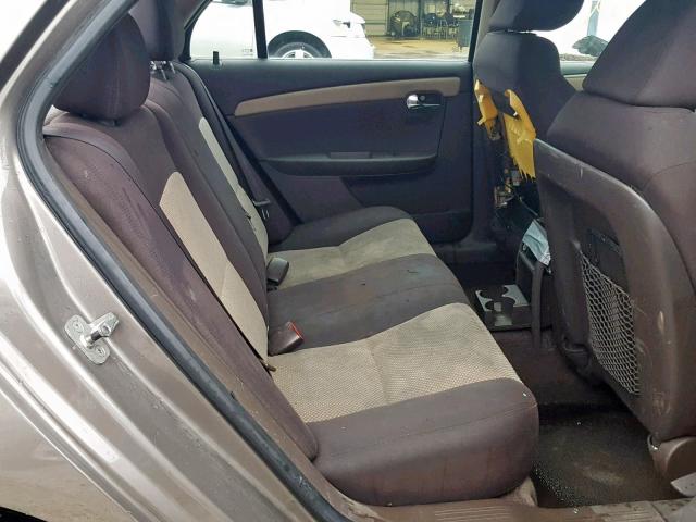 1G1ZB5EB1AF102326 - 2010 CHEVROLET MALIBU LS BROWN photo 6