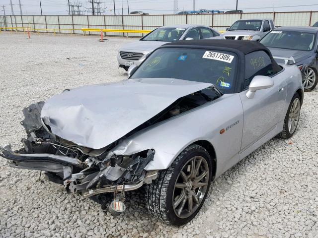 JHMAP21445S008125 - 2005 HONDA S2000 SILVER photo 2